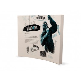 10 Ft. Curved Fabric Pop-Up Display - 24 Hr Service with Logo