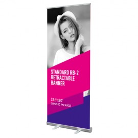 Logo Branded Standard Retractable Matte Vinyl Banner