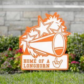 Personalized Cheerleader Mega Phone Yard Signs