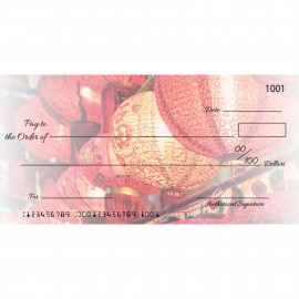 Custom Red Lantern Big Checks with Logo