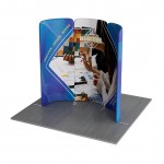 6.5' Magnetic Modular Fabric Display Curved Shape (Single Sided) with Logo