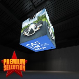 360 Angle Hanging Light Box Display - 240L with Logo