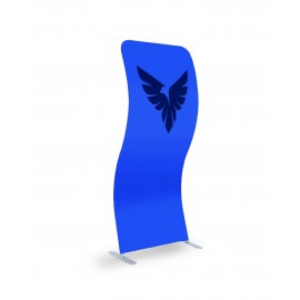 Logo Branded S Shape Fabric Banner - No Hardware  Logo Branded S Shape Fabric Banner - No Hardware
