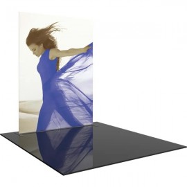 Formulate Master 8' Straight 10' Tall Fabric Backwall with Logo