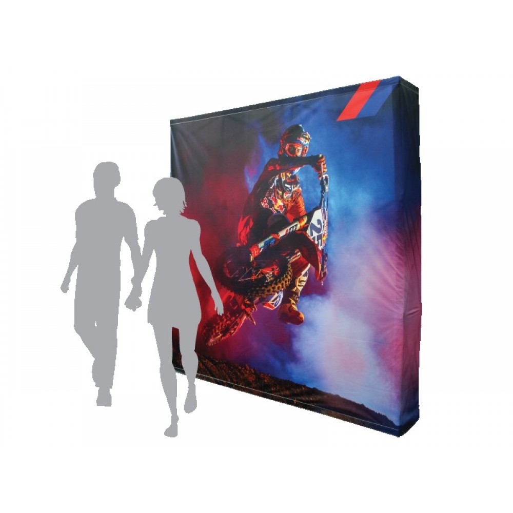 Custom Imprinted Pop-Up Fabric Display - Straight Wall With Wrap Around (8'x8') Custom Imprinted Pop-Up Fabric Display - Straight Wall With Wrap Around (8'x8')