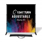 24hr 8' x 8' Full Color Adjustable Banner Display, FREE Carry Bag with Logo