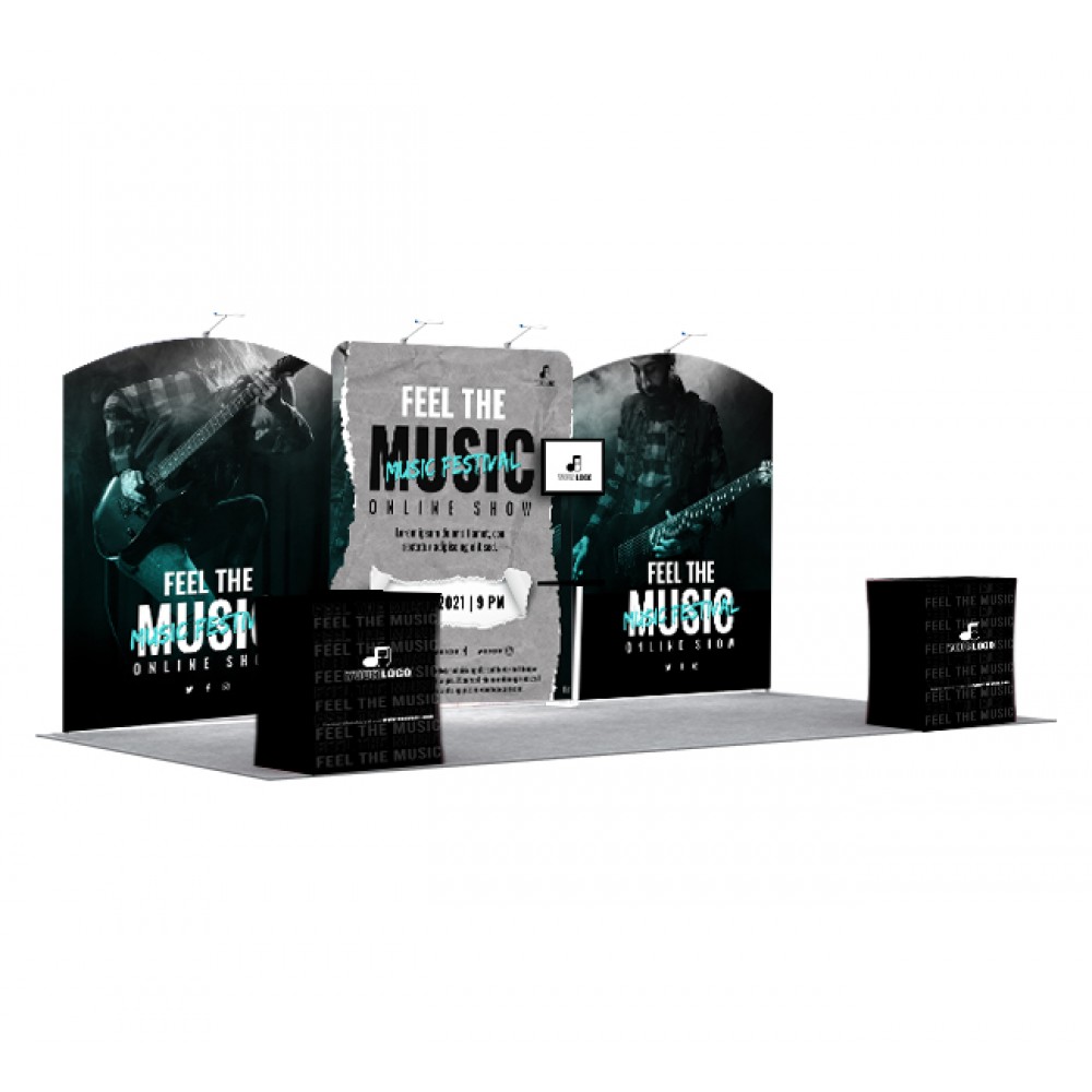 20 Ft Trade Show Booth - Package 4 with Logo 20 Ft Trade Show Booth - Package 4 with Logo