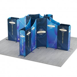 16.4x16.4' Magnetic Modular Fabric Displays Island Shape (Single Sided) with Logo