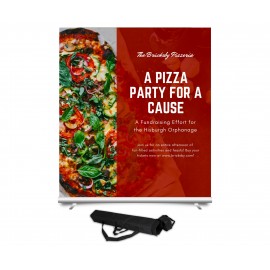 Logo Branded Premium 58" x 79" Retractable Banner Display Kit