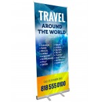 Logo Branded 33" x 80" - Premium Banner and Stand