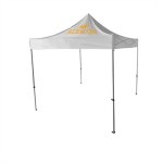 8ft Heat Press Pop Up Canopy (Steel) (1 color) 8 Location Logo Branded