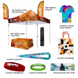 Custom Printed Custom Tent Team Show Kit Set J (for 501-1000 members)