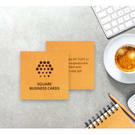 Square Business Cards - Printed Front Only (2" x 2") with Logo