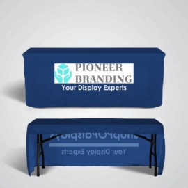 Personalized 6' 3 Sided Fitted Open Back Dye Sub Table Cover