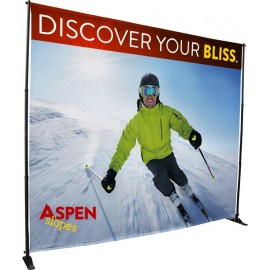 Large Economy Adjustable Frame & Fabric Backdrop with Logo
