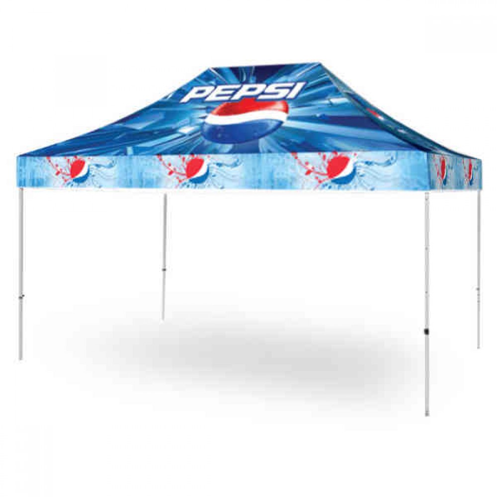 Custom Imprinted Polyester Canopy Outdoor Event Pop Up Tent - Full Color Digital (10'x15') Custom Imprinted Polyester Canopy Outdoor Event Pop Up Tent - Full Color Digital (10'x15')