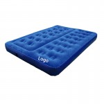 Inflatable Flocked Air Mattress with Internal Pump with Logo