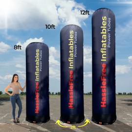 POWER TUBE - 18" DIAMETER 10' Tall Rotating Base - (Priority Service 5-6 weeks) with Logo  POWER TUBE - 18" DIAMETER 10