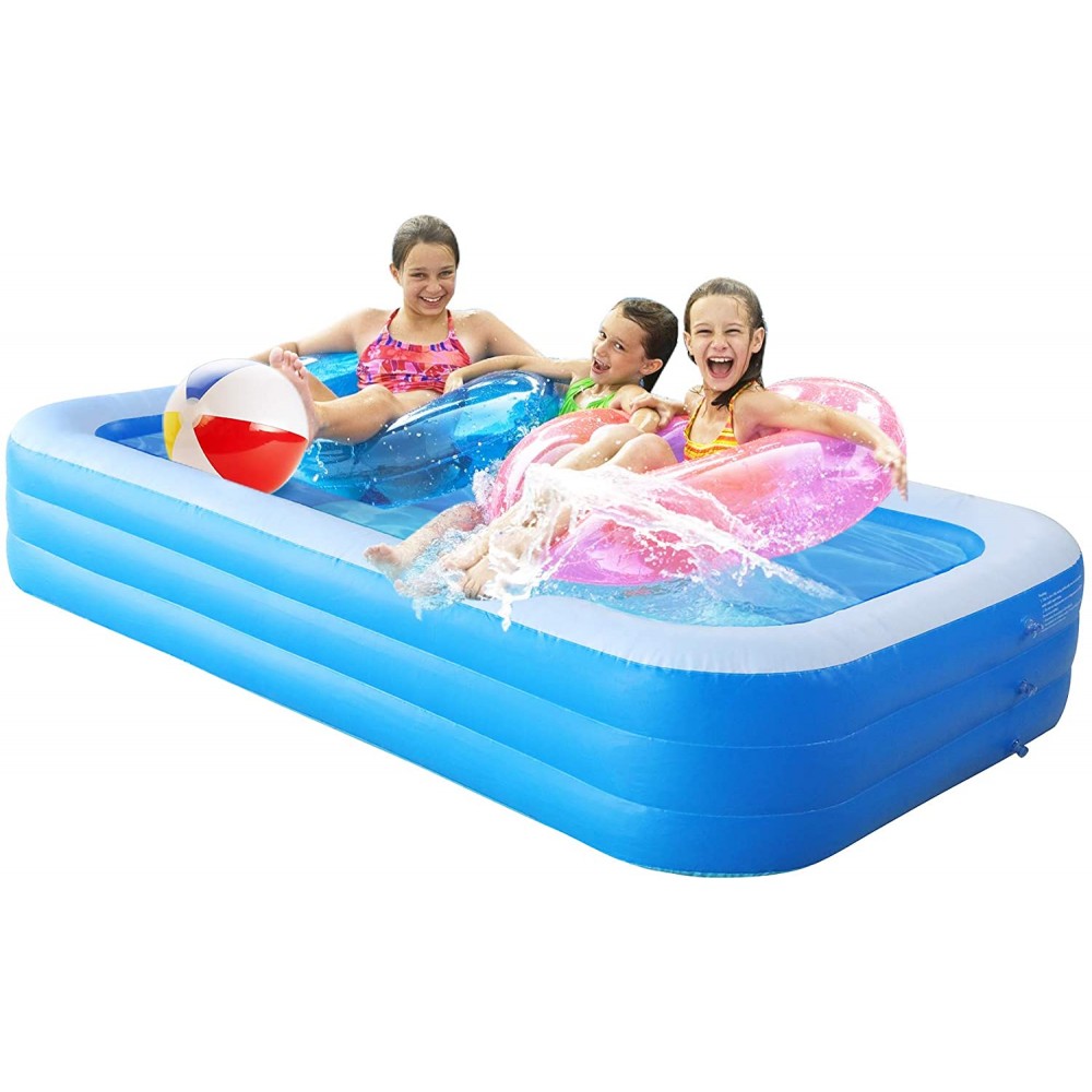 Custom Inflatable Pool for Adults, Kids, Family Kiddie Swimming Pool, Toddlers for Ages 3+