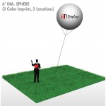 Promotional Sphere, Red (3-Color Imprint, 2 Locations) 6'Dia.