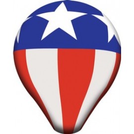 12'Dia. Helium Hot Air Balloon, White, 2 Colors with Logo