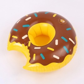 Inflatable Drink Holder Float - Donut with Logo  Inflatable Drink Holder Float - Donut with Logo