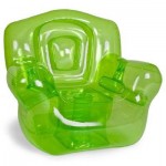 Logo Branded Green Inflatable Chair ( 41"W x 38"H x 35"D)