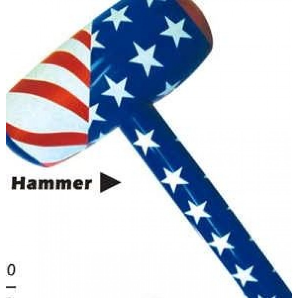 Personalized 36" Inflatable Patriotic Hammer Personalized 36" Inflatable Patriotic Hammer