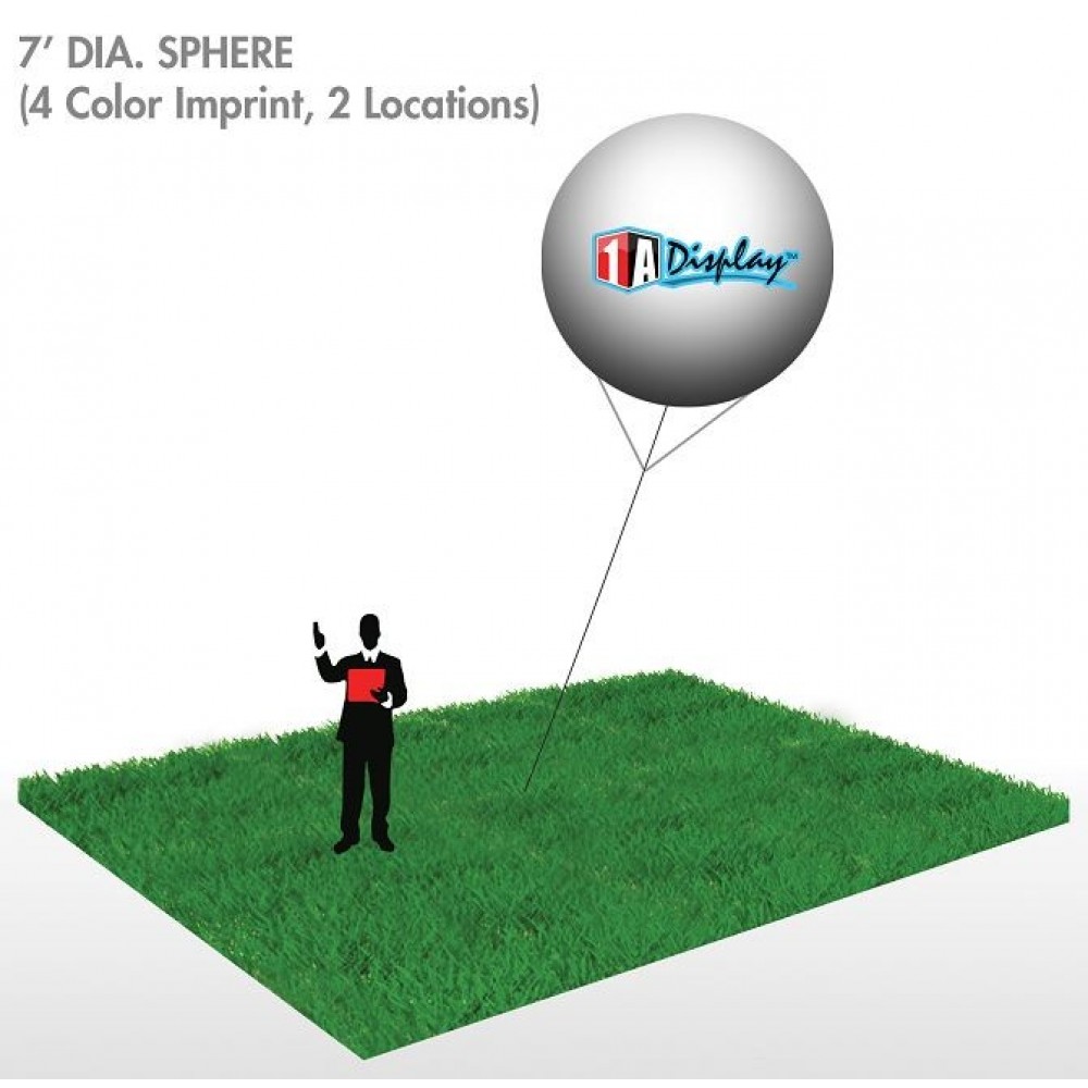 Sphere, Red (4-Color Imprint, 2 Locations) 7'Dia. Logo Branded Sphere, Red (4-Color Imprint, 2 Locations) 7'Dia. Logo Branded