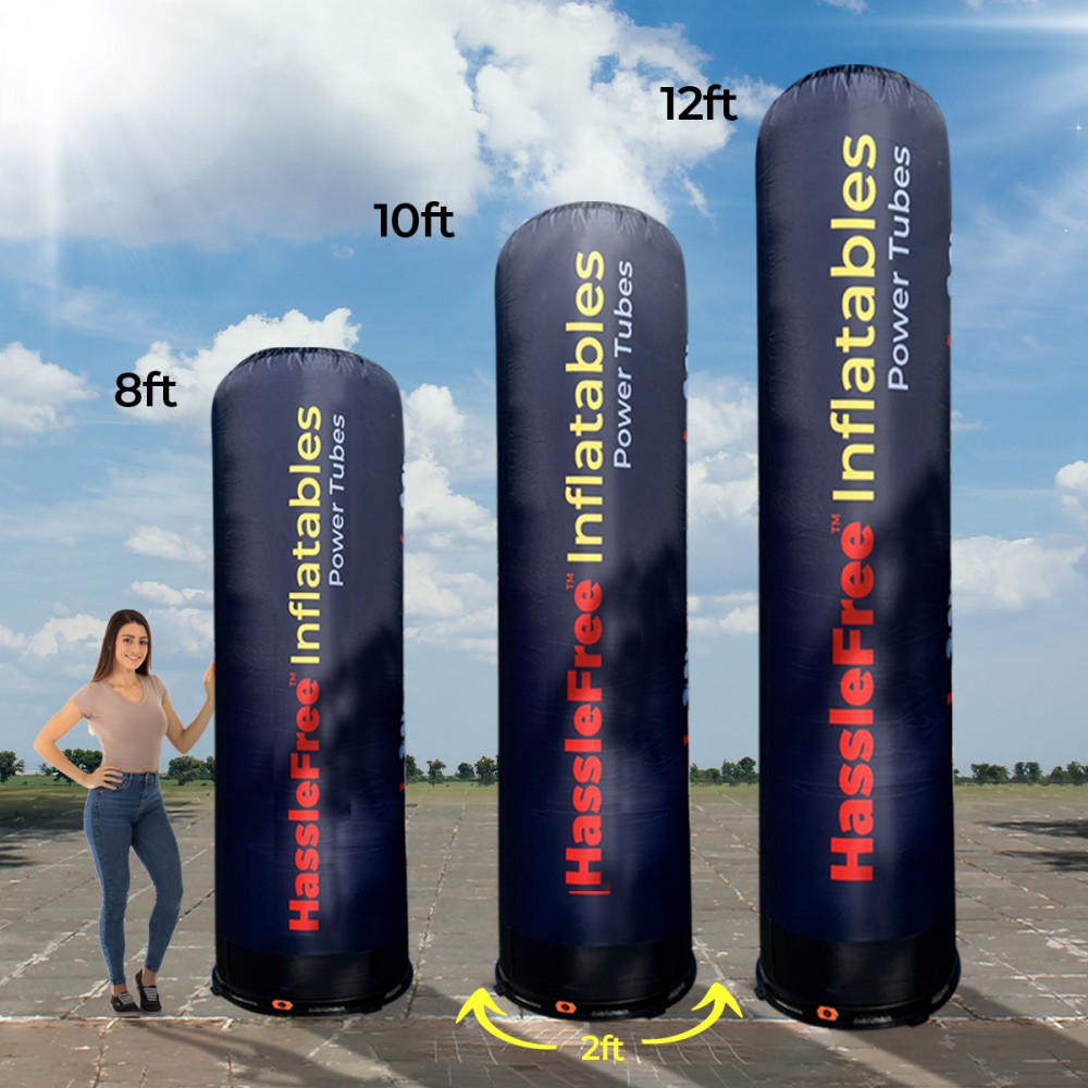 Personalized POWER TUBE - 18" DIAMETER 10' Tall Rotating Base - (Economy Service 10-12 weeks)