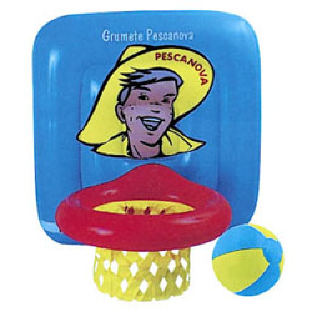 Personalized Basketball Game 17 1/2" Inflatable Basketball Hoop w/ Ball