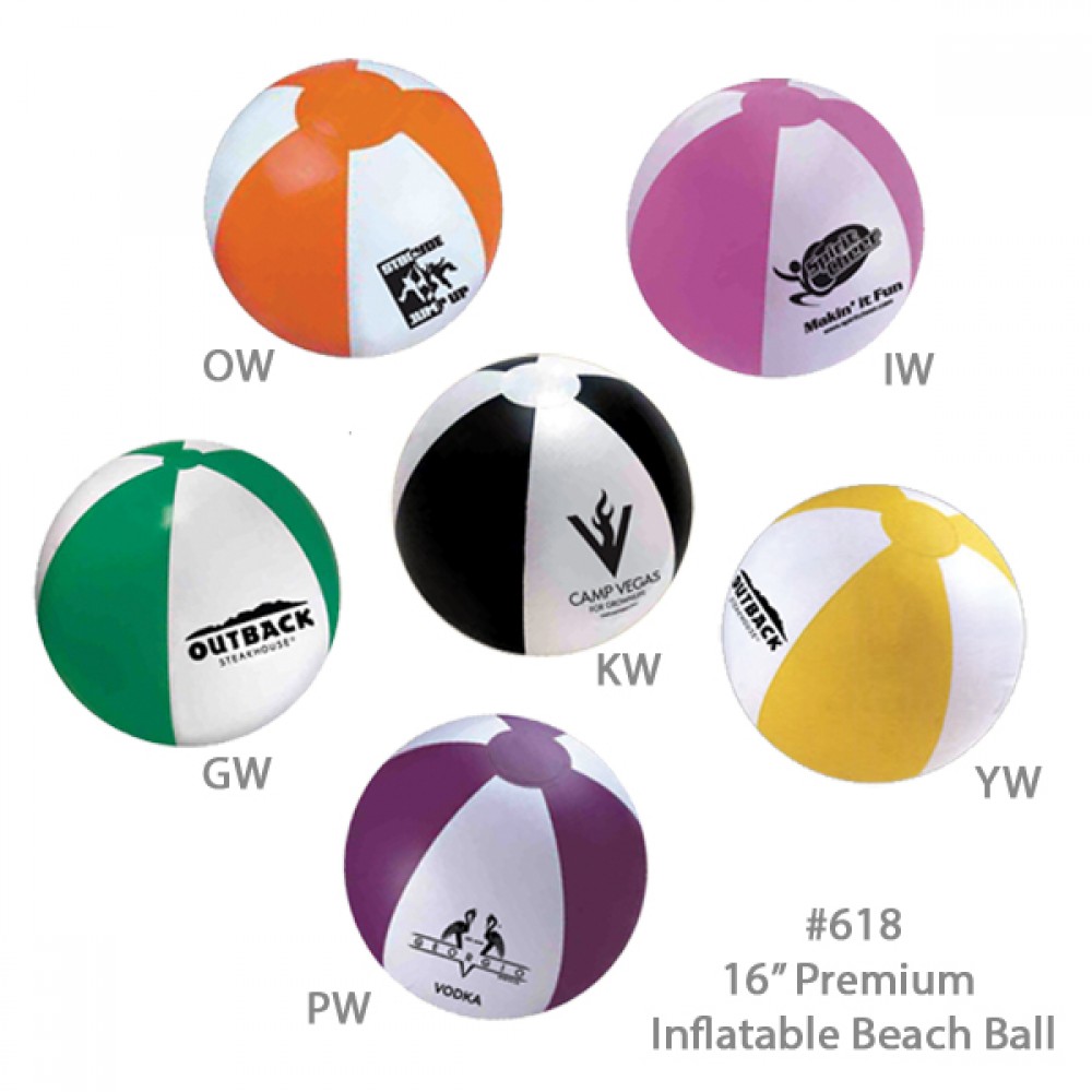 Special Pricing !... 16" Inflatable Beach Ball Custom Printed Special Pricing !... 16" Inflatable Beach Ball Custom Printed