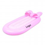 Pink Bow Inflatable Lounge Pool Float with Logo