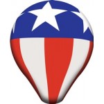 Logo Branded 11'Dia. Helium Hot Air Balloon, Black, 1 Color