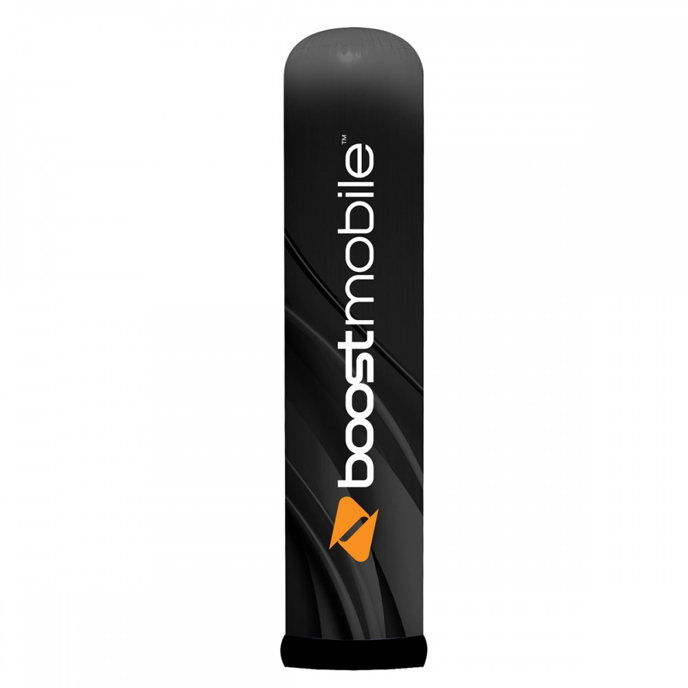 7.5'H Black AirePin Totem (Boost Mobile) with Logo