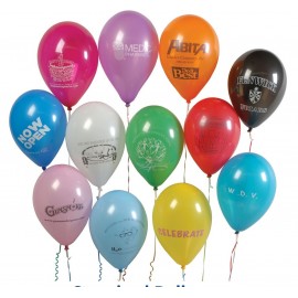 9" Standard Natural Latex Balloon Logo Branded