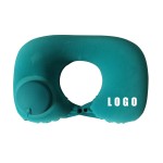 Customized Inflatable U-Shape Air Pump Travel Neck Pillow