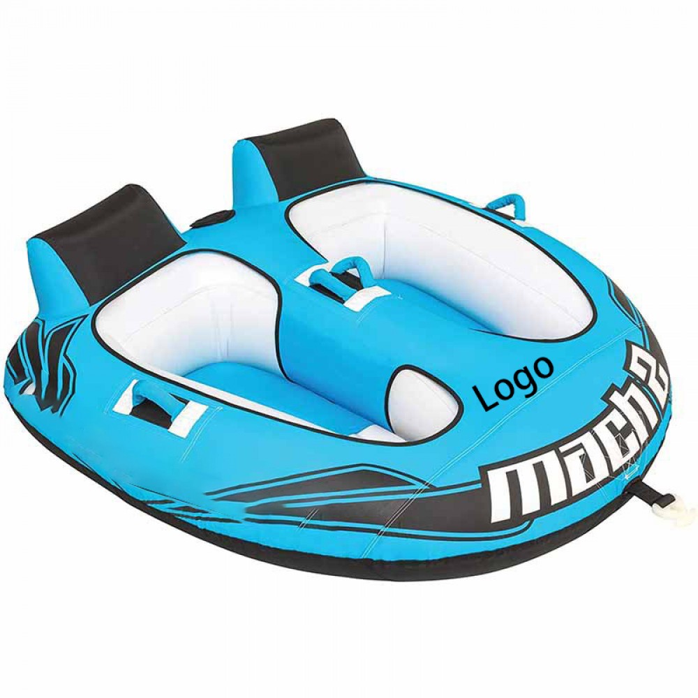 Personalized 2-person Inflatable Towable with Backrest