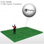 Custom Printed Sphere, Red (1-Color Imprint, 2 Locations) 9'Dia.