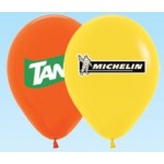 Logo Branded 15" Latex Helium Balloon - Satin and Metallic Colors