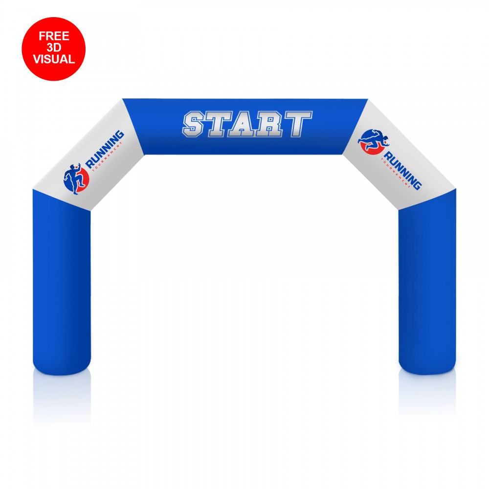 Personalized 20' Continuous Air Blown Inflatable Arch (Full-Bleed Dye Sublimation)