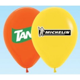 12" Latex Helium Balloon - Crystal Colors with Logo