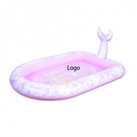 Mermaid Inflatable Baby Swimming Pool Sprinkler Pad with Logo  Mermaid Inflatable Baby Swimming Pool Sprinkler Pad with Logo