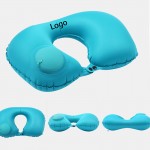 Flocked Inflatable Neck Pillow with Logo