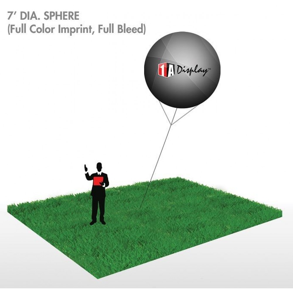 Custom Imprinted Helium Inflated Sphere, Full-Digital Imprint 7'Dia. Custom Imprinted Helium Inflated Sphere, Full-Digital Imprint 7'Dia.