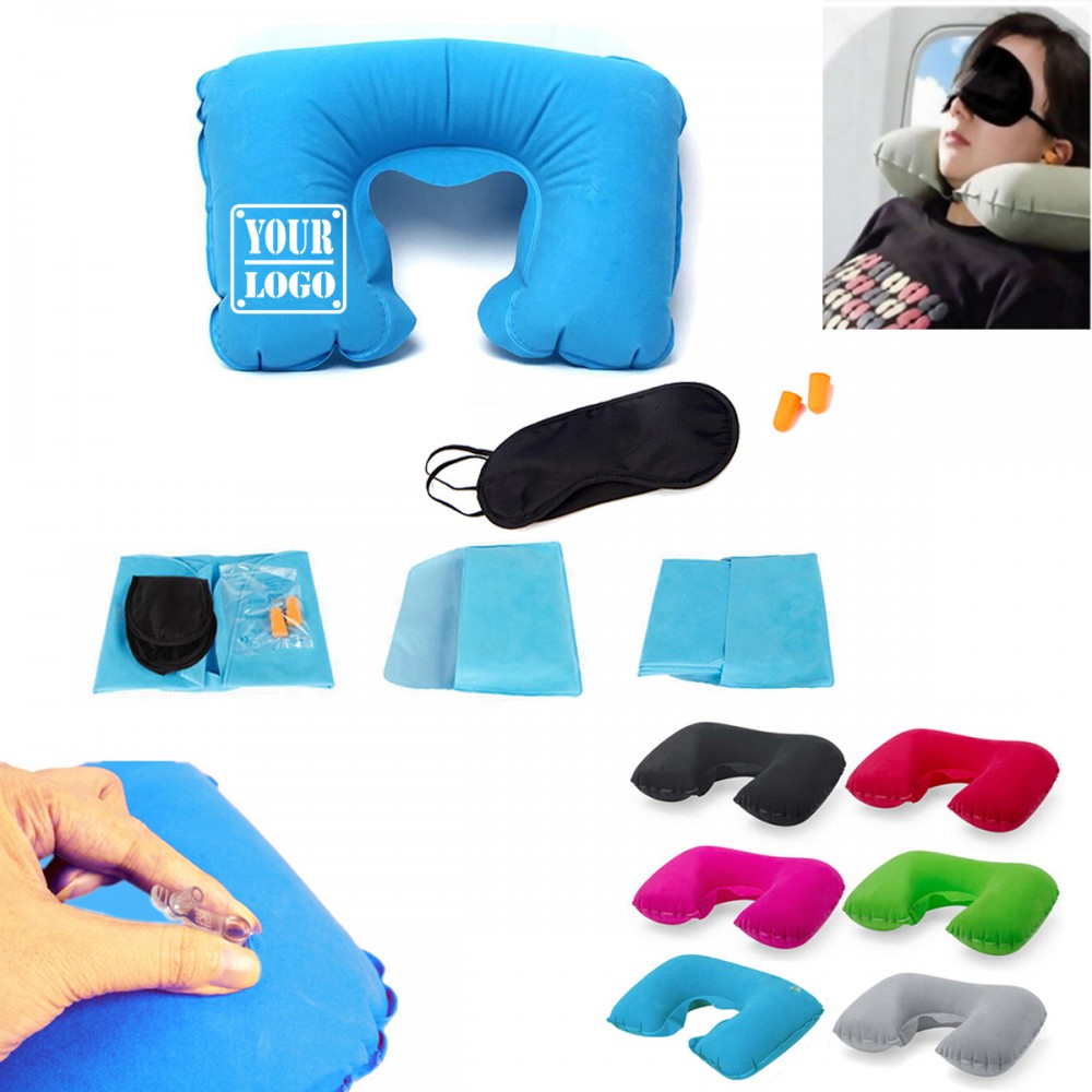 Travel Pillow Kit w/ Pouch with Logo