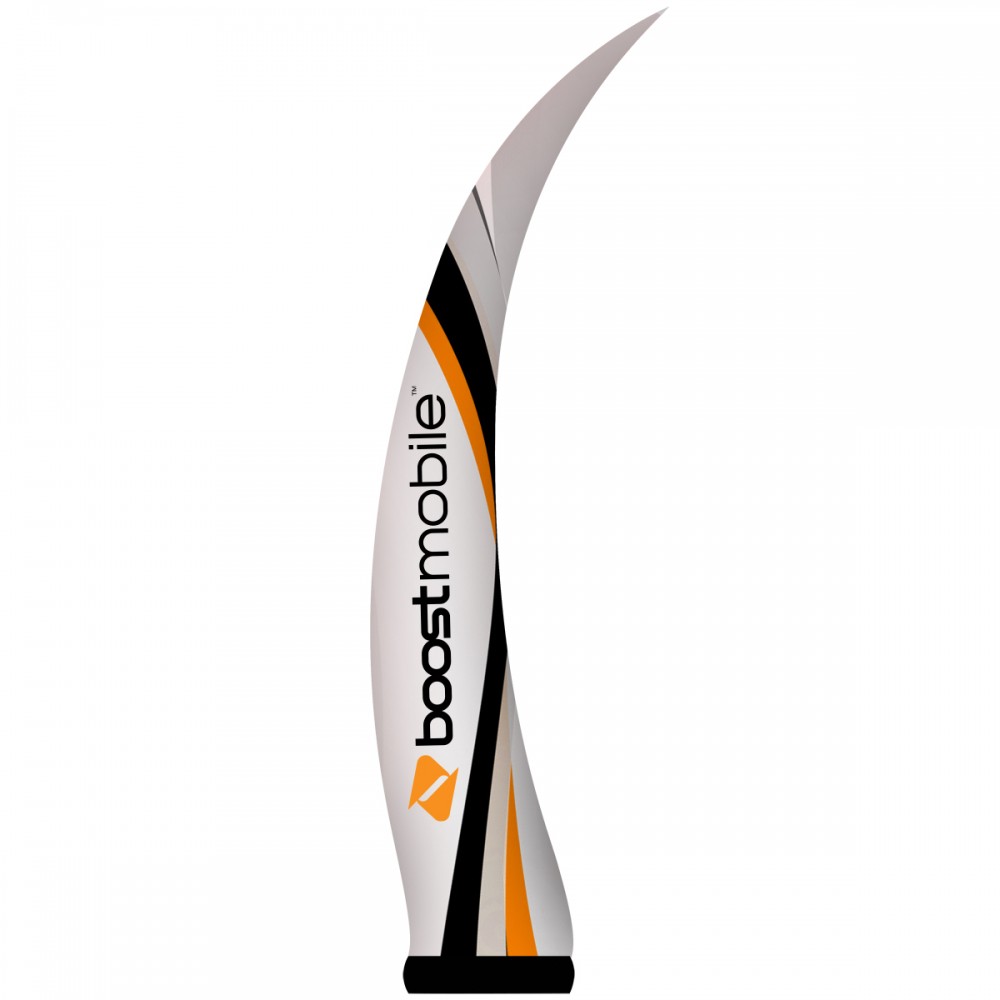 7.5'H White AirePin Horn (Boost Mobile) with Logo