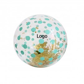 Logo Branded Inflatable Glitter Beach Ball  Logo Branded Inflatable Glitter Beach Ball