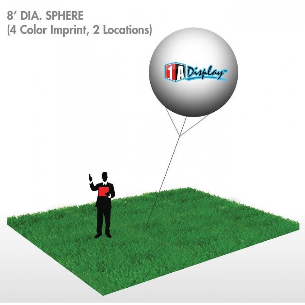 Logo Branded Sphere, Red (4-Color Imprint, 2 Locations) 8'Dia. Logo Branded Sphere, Red (4-Color Imprint, 2 Locations) 8'Dia.