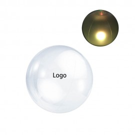 Personalized Frosted Clear Inflatable Pool Beach Ball with LED Light
